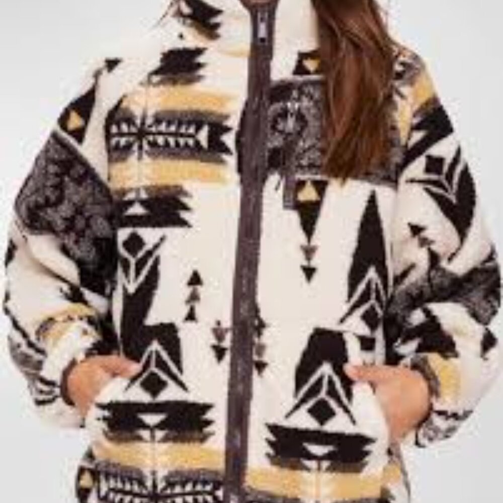 Upside Harlow Fleece Jacket Sz L - Popular 2025 Print, Great Condition